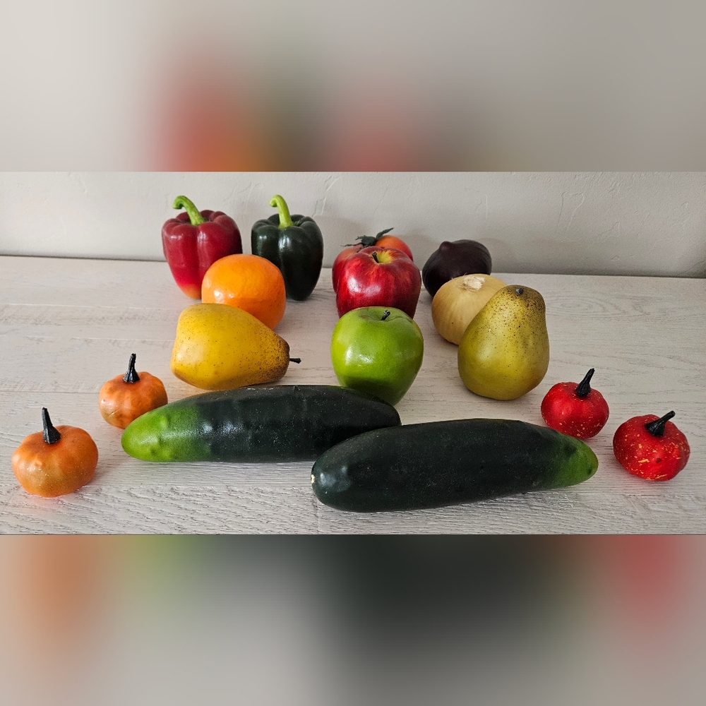 Faux Fake Artificial Fruit Home Decor Staging Props Realistic Display Lot Of 16